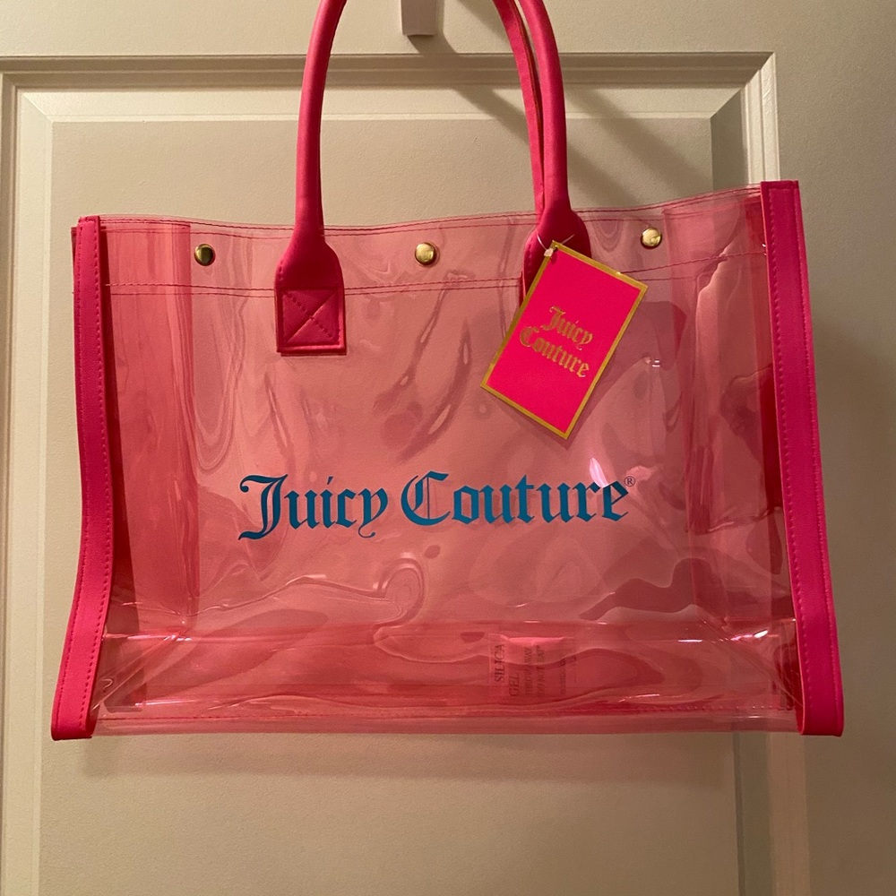 Juicy Couture Translucent Pink Tote Bag NEW